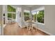 Bright dining area featuring wood floors and sun-filled windows at 1229 James Cir # 1, Lafayette, CO 80026