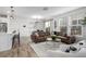 Stylish living area with modern furnishings, large windows, and an open layout at 13860 Ash Cir, Thornton, CO 80602