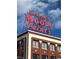 A commercial brick building with a 
