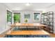Bright dining area featuring modern table with benches and large windows at 4501 Zenobia St, Denver, CO 80212