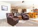 Open concept living room flows into kitchen and dining area, great for entertaining at 2149 Indian Balsam Dr, Monument, CO 80132