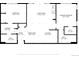 Detailed floor plan layout showcasing the dimensions of the bedroom, living room, kitchen, and bathroom at 14353 E 1St Dr # 301, Aurora, CO 80011
