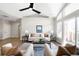 Spacious living room with natural light, comfortable seating, and contemporary decor at 14353 E 1St Dr # 301, Aurora, CO 80011