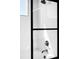 Modern bathroom featuring a shower with a sleek black frame and subway tile at 14353 E 1St Dr # 301, Aurora, CO 80011