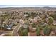 An aerial view of a quiet, residential neighborhood featuring mature landscaping and tree coverage at 31 Circle Dr, Castle Rock, CO 80104