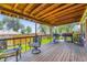 Covered deck perfect for outdoor entertaining with seating and a grill at 10684 Downing St, Northglenn, CO 80233