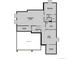 A basement floor plan offers a recreation room, a flex room, an additional bedroom and ample storage at 1696 Green Fern Pt, Castle Rock, CO 80104
