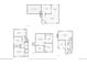 Floor plans from levels 1-3 of the home showing the layout of each floor at 10596 Ura Ln, Northglenn, CO 80234