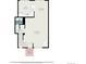 First floorplan features kitchen, dining area, bath, hall, living room and porch at 8753 W Cornell Ave # 12-1, Denver, CO 80227