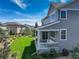 Well-maintained yard boasts a covered patio, lush lawn, and attractive landscaping at 4858 S Tibet St, Aurora, CO 80015