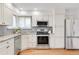 Modern kitchen with stainless steel appliances, granite countertops, and white cabinets, perfect for cooking at 4585 Hooker St, Denver, CO 80211