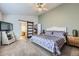 Spacious main bedroom with ensuite bath and a sliding barn door at 1542 Cherry St, Brighton, CO 80601
