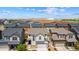 A lovely aerial view shows the property's location within a community and the surrounding land and landscape at 19131 E 65Th Ave, Denver, CO 80249