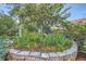 Lovely garden area featuring a stone border, colorful flowers, and lush greenery at 5480 S Holly St, Greenwood Village, CO 80111