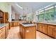 Kitchen featuring an island, skylights, ample counter space, and natural light at 5480 S Holly St, Greenwood Village, CO 80111