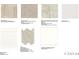 Sample palette with LVP flooring, carpet, tile, kitchen countertops, cabinets, backsplash, and solid surface samples at 14857 Arbor W Blvd, Thornton, CO 80602