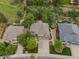 Aerial view of a well-manicured property showcasing the home's landscaping and neighborhood at 19061 Eagle Ridge Dr, Golden, CO 80401