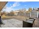 Fenced backyard with patio and storage shed at 6440 - 6450 W 35Th Ave, Wheat Ridge, CO 80033