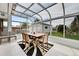 Bright sunroom with skylights, dining table, and views of the backyard at 7861 Osceola St, Westminster, CO 80030