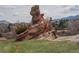 Large rock formation and greenery in a neighborhood with homes in the background at 116 Willowleaf Dr, Littleton, CO 80127