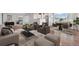 Open concept living room with hardwood floors, comfortable seating, and a view of the city at 740 N Pearl St # 606, Denver, CO 80203