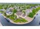 Aerial view of a home on a cul-de-sac, showcasing landscaping and neighborhood at 22428 Quail Run Ln, Parker, CO 80138