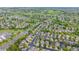 Breathtaking aerial view of a residential neighborhood with tree-lined streets and well-maintained homes at 22428 Quail Run Ln, Parker, CO 80138