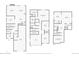 Detailed floorplan showcasing the layout of the home's three levels, including room dimensions and features at 6893 Decatur St, Denver, CO 80221