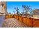 Large wooden back deck with blue sky view at 91 S Sherman St, Denver, CO 80209
