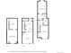 Detailed floor plan showcasing layout with basement, recreation room, kitchen and bedrooms across three floors at 7373 E Iowa Ave # 1124, Denver, CO 80231