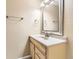 Bathroom showcasing a vanity with ample counter space and a well-lit mirror at 11302 Tumbleweed Way, Parker, CO 80138