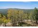 Scenic view of lush trees and a distant mountain range at 239 Aspen Pl, Evergreen, CO 80439