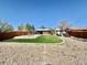 Large backyard with artifical turf at 8590 Faraday St, Denver, CO 80229