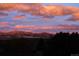 Scenic mountain view during sunset, framed by trees at 7105 Dover Way, Arvada, CO 80004