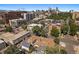Aerial view of the neighborhood with city skyline views at 422 E 6Th Ave, Denver, CO 80203