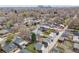 Panoramic aerial view showcasing the neighborhood and city skyline at 4673 Bryant St, Denver, CO 80211