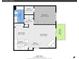 Detailed floorplan showcasing a spacious layout with balcony, living room, and bedroom at 420 Zang St # 108, Lakewood, CO 80228