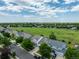 An aerial view of the neighborhood showcasing well-manicured lawns and mature trees at 11256 Lima St, Commerce City, CO 80640