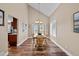 Inviting dining room featuring wood floors, vaulted ceiling, and a chandelier at 603 E 2Nd Ave, Castle Rock, CO 80108