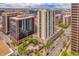 Aerial view of the community and surrounding cityscape, showcasing the building's location and nearby amenities at 1777 Larimer St # 902, Denver, CO 80202