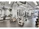 The community gym features weightlifting equipment, machines, and mirrors for a comprehensive workout experience at 1777 Larimer St # 902, Denver, CO 80202