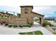 Elegant stone entrance to Solterra community with manicured landscaping at 2264 S Joyce St, Lakewood, CO 80228