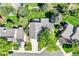 Aerial view of a home with well-maintained lawn, driveway, and beautiful landscaping nestled in a lush, green neighborhood at 6979 E Fremont Ave, Centennial, CO 80112