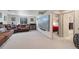 Spacious basement with a projector and seating at 6979 E Fremont Ave, Centennial, CO 80112