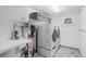 Bright laundry room with modern washer and dryer and storage space at 6979 E Fremont Ave, Centennial, CO 80112