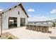 Outdoor kitchen and bar area with seating, perfect for gatherings and enjoying community views at 81 Simmental Loop, Castle Rock, CO 80104
