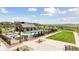 Beautiful community pool and lounging area with mountain views and neighborhood clubhouse at 81 Simmental Loop, Castle Rock, CO 80104