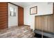 Mud room with coat lockers and tiled stairs at 9633 Fox Valley Dr, Morrison, CO 80465