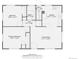 Main floor plan featuring a living room, kitchen, primary bedroom, bedroom, bathroom, and entry at 7060 Avrum Dr, Denver, CO 80221
