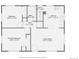 Main floor plan featuring a living room, kitchen, primary bedroom, bedroom, bathroom, and entry at 7060 Avrum Dr, Denver, CO 80221
